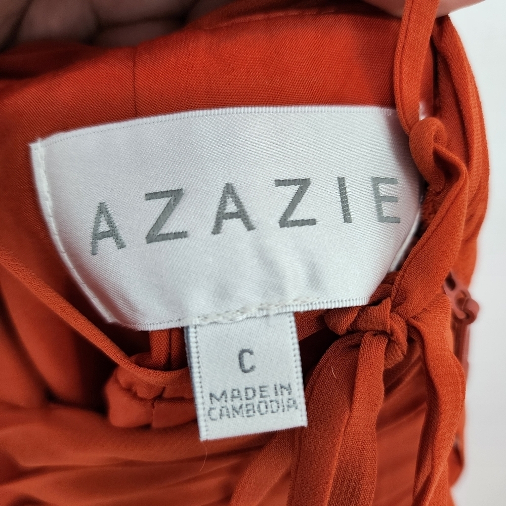 Azazie Women's Poly A-Line Convertible Chiffon Dress Paprika - Picture 4 of 10